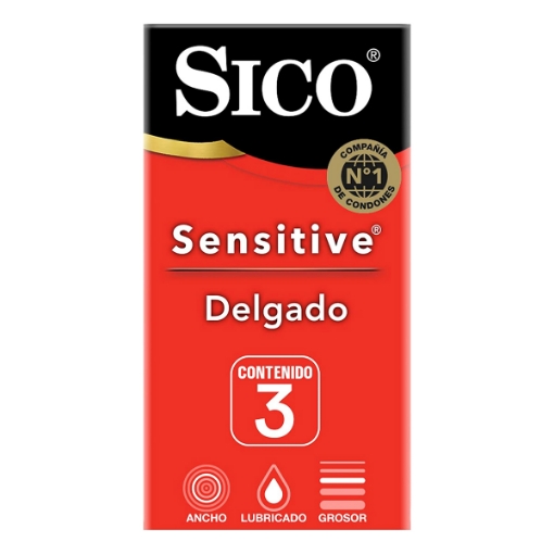 Imagen de Condón Sico Sensitive  3 PZS