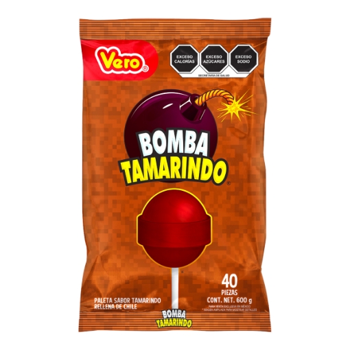 Imagen de Paleta Vero Bomba Tamarindo 40 PZS