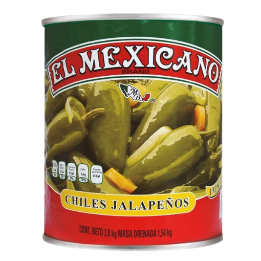 Imagen de Chiles El Mexicano Rajas Verde Lata  2.84 KGS