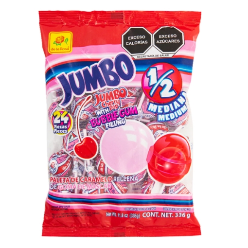 Imagen de Exhibidor Paletas Jumbo Cereza La Rosa  24 PZS