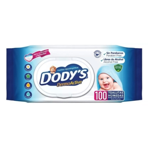 Imagen de Toallitas Humedas Dody'S Azules Con Tapa 100 PZS