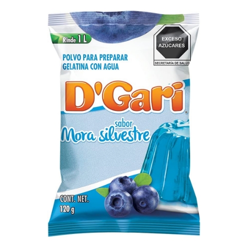 Imagen de Gelatina De Agua D'Gari Mora Silvestre  120 GRS