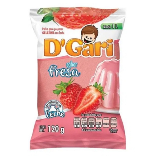 Imagen de Gelatina De Leche D'Gari Fresa  120 GRS