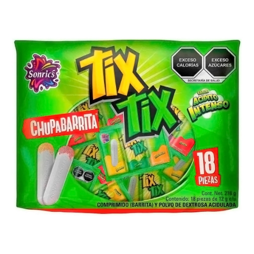 Imagen de Chupabarrita Tix Tix 18 Pzas 12 GRS