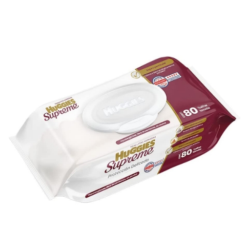 Imagen de Toallas Húmedas Huggies Supreme Pure & Natural  80 PZS