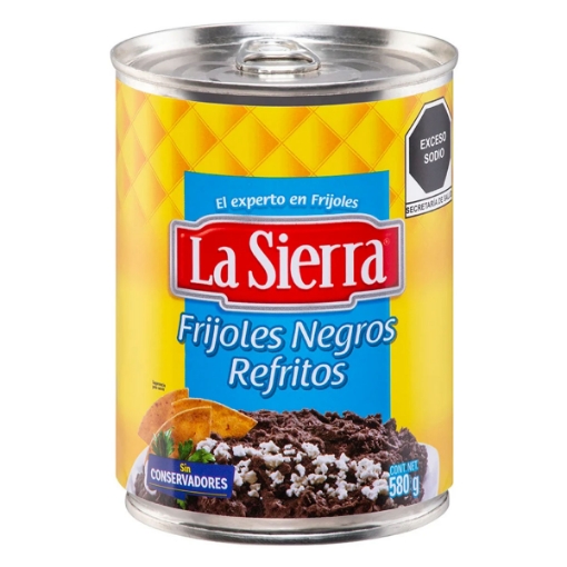 Imagen de Frijoles La Sierra Negros Refritos  580 GRS