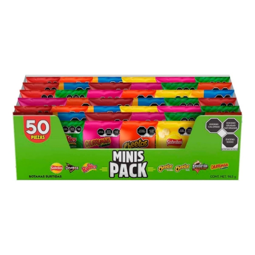Imagen de Botanas Sabriminis Pack Surtido 50 PZS