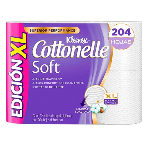 Imagen de Papel Higienico Kleenex Cott Soft Xl 12 PZS