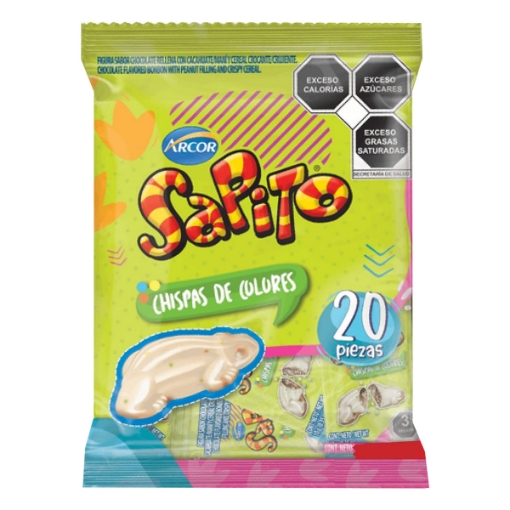 Imagen de Dulce Arcor Chocolate Sapito Chispas Colores  10 GRS