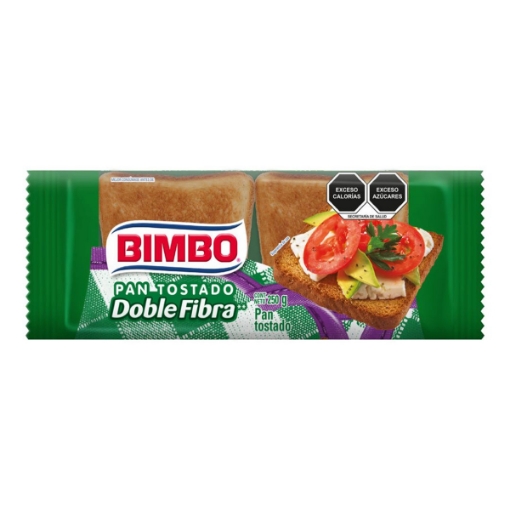 Imagen de Pan Bimbo Tostado Doble Fibra 250 GRS
