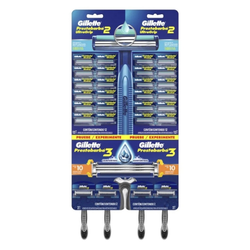 Imagen de Rastrillo Presto Ultra Grip 2Hojas+4Pb 28 PZS