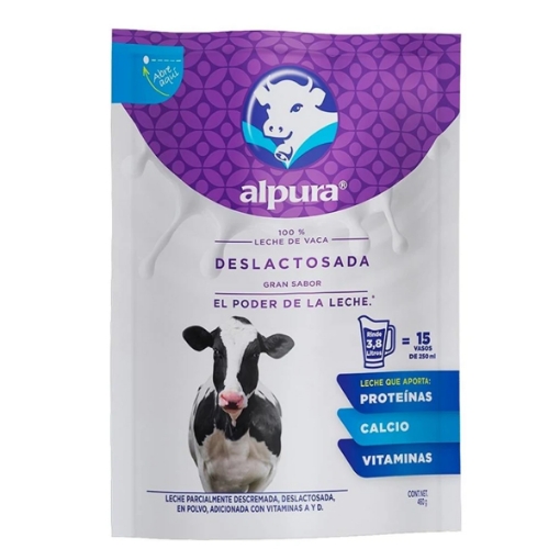 Imagen de Leche Alpura Deslactosada En Polvo Sobre   460 GRS