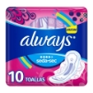 Imagen de Toallas Femeninas Always Protección Total Seca Con Alas 10 PZS