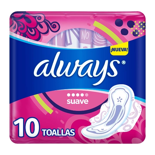 Imagen de Toallas Femeninas Always Suave Con Alas  10 PZS