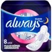 Imagen de Toallas Femeninas Always Suave Noches Tranquilas  8 PZS