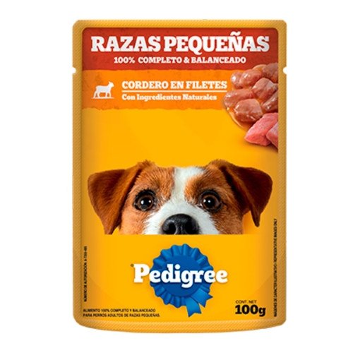 Imagen de Alimento Pedig Razas Peq Cordero Pouch  100 GRS
