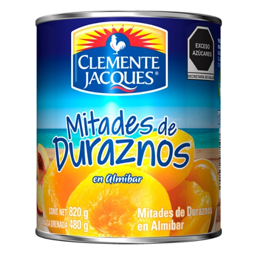 Imagen de Fruta Clemente Durazno En Almibar Mitades  820 GRS