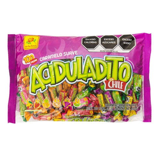 Imagen de Dulce Caramelo La Rosa Acido C/Chile 100 PZS