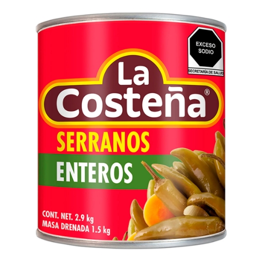 Imagen de Chiles Serranos La Costeña  2.9 KGS