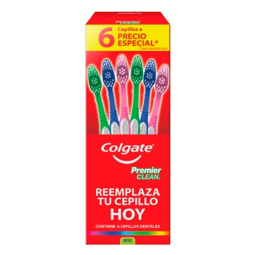 Imagen de Exhibidor Cepillo Dental Colgate Premiere Mediano  6 PZS