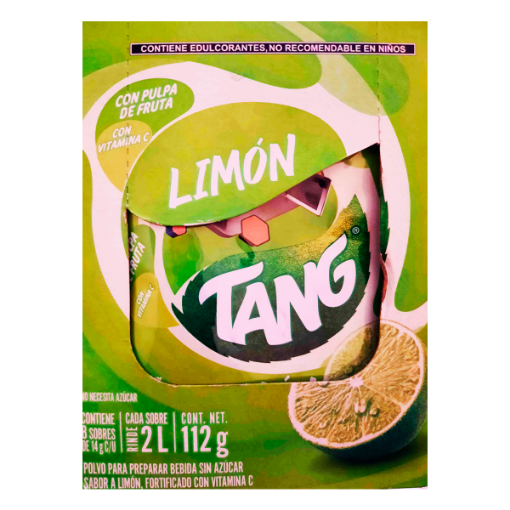 Imagen de Bebida En Polvo Tang 8 Sobres Limón 14 GRS