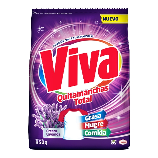 Imagen de Detergente En Polvo Viva Campeón Lavanda  850 GRS